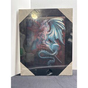 Fantasy Dragon Wall Art 3D Hologram Optical Illusion Vibrant Colors  & Intricate